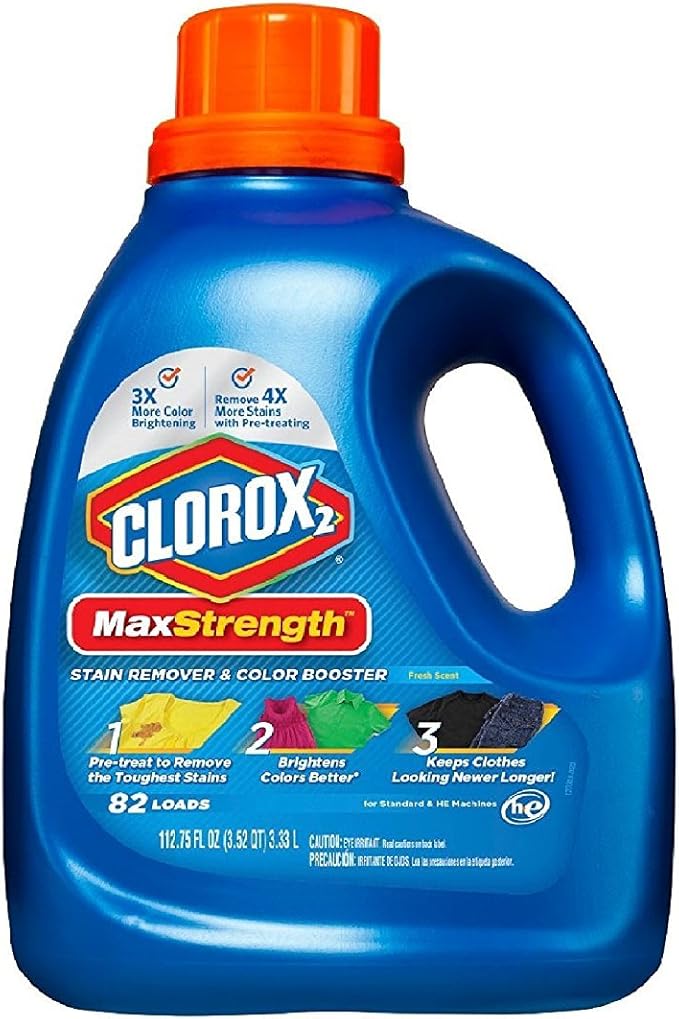 Clorox 2 Liquid MaxStrength Stain Remover & Color Booster (82 Loads, 112.75 oz.)