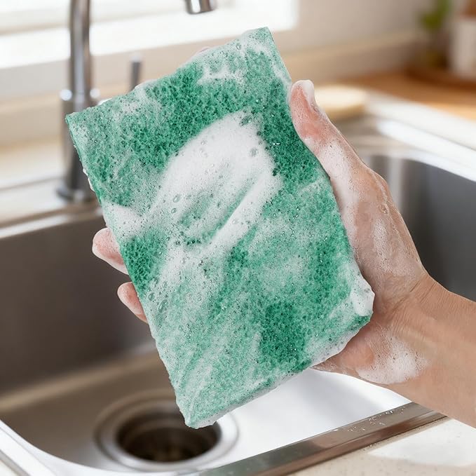 36 Pcs Heavy Duty Non-Scratch Scour Pads for Cleaning, Dish Sponge Scrubber Pads for Household and Kitchen, 5.9 x 3.9 x 0.3 in