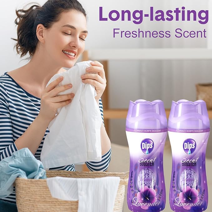 8 Pack in Wash Scent Booster Beads 73.6 oz Laundry Boosters Laundry Room Beads(Lavender)