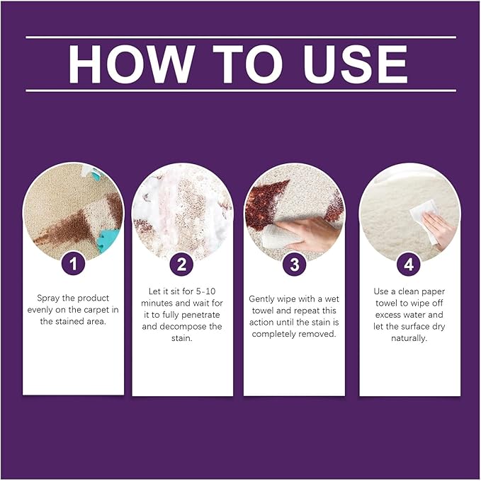 Compatible With Jakehoe Carpet,Cleaner Spray, Carpet Stain Remover With Cleaning Cloth, Effective Cleaning For Home Carpets, Upholstery Spot Cleaner(1pcs)