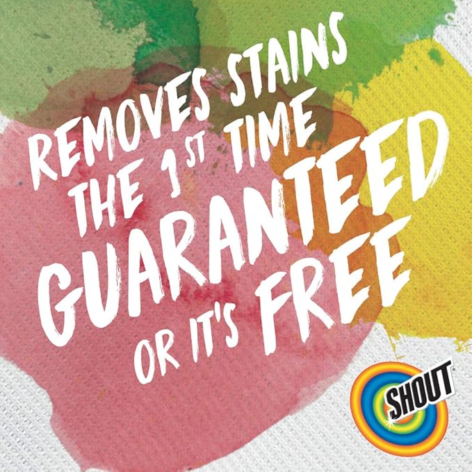 Shout Active Enzyme Laundry Stain Remover Spray for Clothes, Triple-Acting Formula Clings, Penetrates, and Lifts Tough & Everyday Stains - Prewash Refill 60oz (Pack of 2)