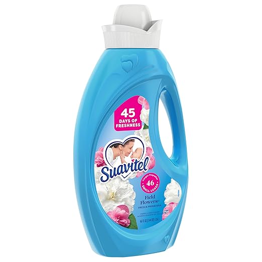 Suavitel Fabric Conditioner, Fabric Softener, 45 Days of Freshness, HE Compatible, 46 Small Loads, Field Flowers Scent, 46 fl oz