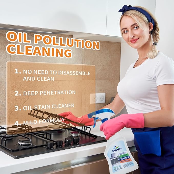 All Purpose Cleaner, Remove Stains Cleaning Spray, Kitchen Cleaner Spray, Multi Purpose Cleaner Spray Removes Grease, Grime, And Stains On Bathrooms, Floors, and More(2pcs)