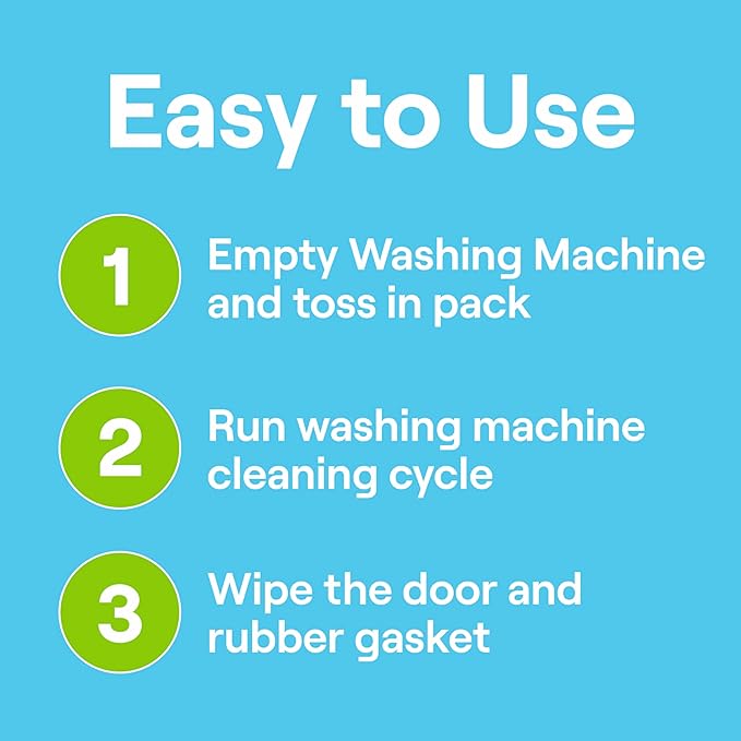 Seventh Generation Washing Machine Cleaner Free & Clear Targets Odor-Causing Residue Powered by Oxy Power 4.2 oz,6 Count (Pack of 2)