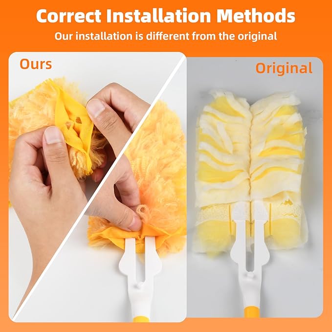 30 Pack 360 Dusters Refills for Swiffer® Dusters, Unscented Heavy Duty Duster Kit Disposable Dusters Refills with 1 Handle for Cleaning Furniture, Blinds, Ceiling Fans