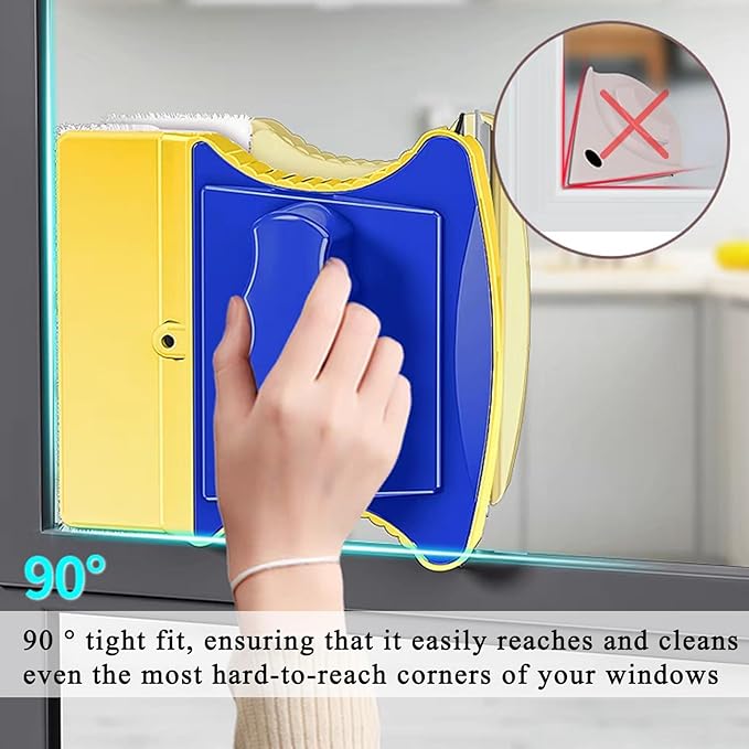 Double Sided Magnetic Window Cleaner Window Glass Wiper Cleaning Tool Magnetic Glider Washing Brush Equipment for High- Rise Single Glazed
