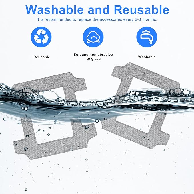 Cleaning Rag for ECOVACS WINBOT W2S/ W2S Omni Window Cleaning Robot, Washable and Reusable W2S Mop Pad Accessories 12 Pcs