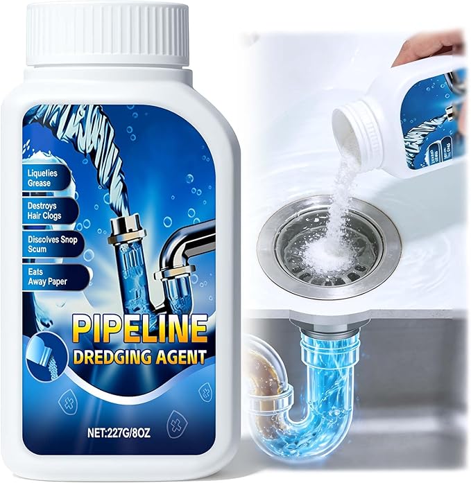 Drain Cleaner for Kitchen, 2026 New Strong Pipeline Dredging Agent, Fast Dissolves, Sink and Drain Cleaner Powder, Powerful Grease Dissolver for Bathroom