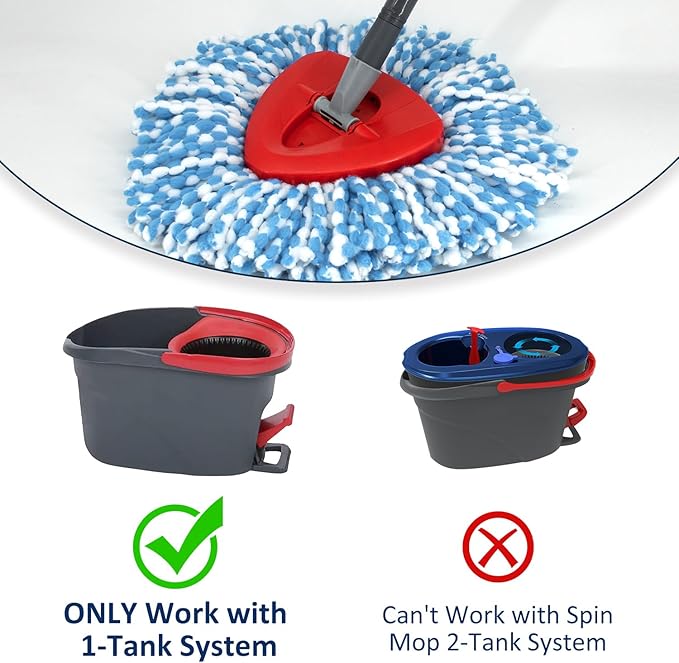 Spin Mop Replacement Head Base Compatible with Oceda EasyWring 1-Tank System Mop Rotating Triangle Mop Head Cover Replacement Rotating Mop Base Plastic Base for Spin Mop Accessories