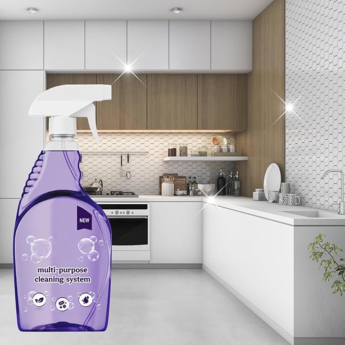 The All-In-One Multi Purpose Cleaning System with Cleaning Tablets - Cleaning Spray for Every Stain - Cleaner(1 Bottle+18Tablet)