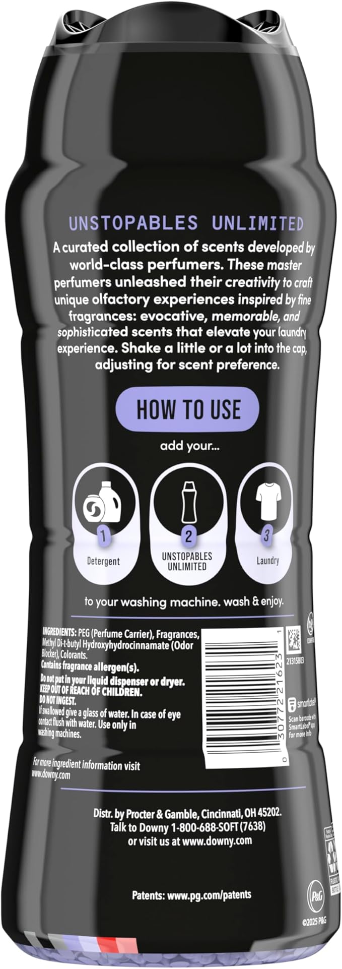 Downy Unstopables Unlimited Collection In-Wash Laundry Scent Booster Beads, No. 37, Fine Fragrance, Long-Lasting Fresh Scent Beads, 21.1 oz