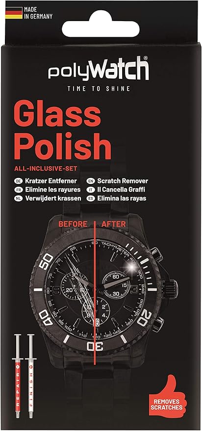 polyWatch glass polishing cream repair watches, smartphone, car, furniture, household, window