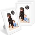 5x7 Picture Frame, Clear Acrylic Photo Frame with White Mat for 4x6 Photos, One-Piece Shatterproof Tool-Free Design, UV-Resistant Waterproof Tabletop Frame for Home Office Decor with 10-Year Warranty