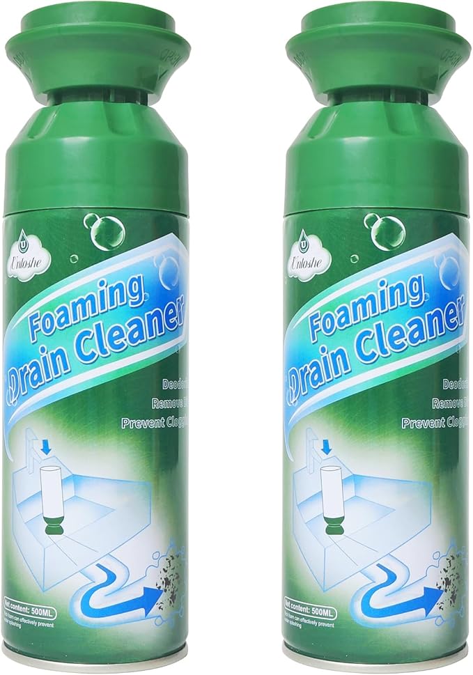 Foaming Drain Cleaner, Sink Drain Cleaner Foam, Drains Clog Remover for Bathroom Sinks, Tubs, Washbasin (2PCS)