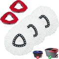 Mop Heads Replacement for Ocedar, Mop Replace Head for Ocedar EasyWring 1 Tank, Microfiber Spin Mop Refills, Include 3 Spin Mop Replacement Head Deep Cleaning Machine Washable with 2 Scrubber Mop Head