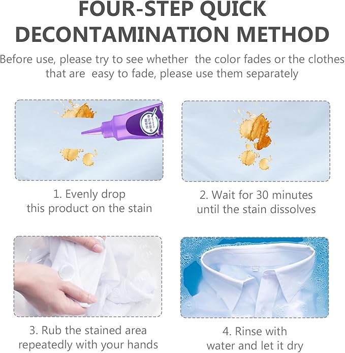 2pcs Laundry Stain Remover,White Shirt Guardian, Garment Stubborn Stain Cleaner Oil Remover, Collar Stain Removal Spray(120ml)