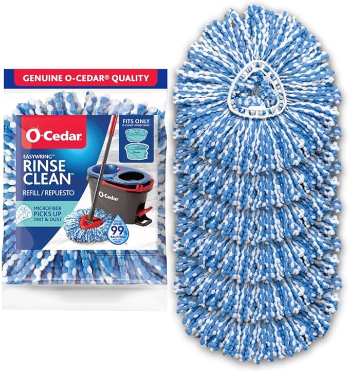 O-Cedar RinseClean Spin Mop Microfiber Refill, 1 CT (Pack of 6)