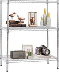 FDW 3 Tier Wire Shelving Units Metal Storage Rack 23L x 13W x 30H Adjustable Pantry Shelves NSF Kitchen Shelf for Kitchen Garage Small Places Commercial,Chrome