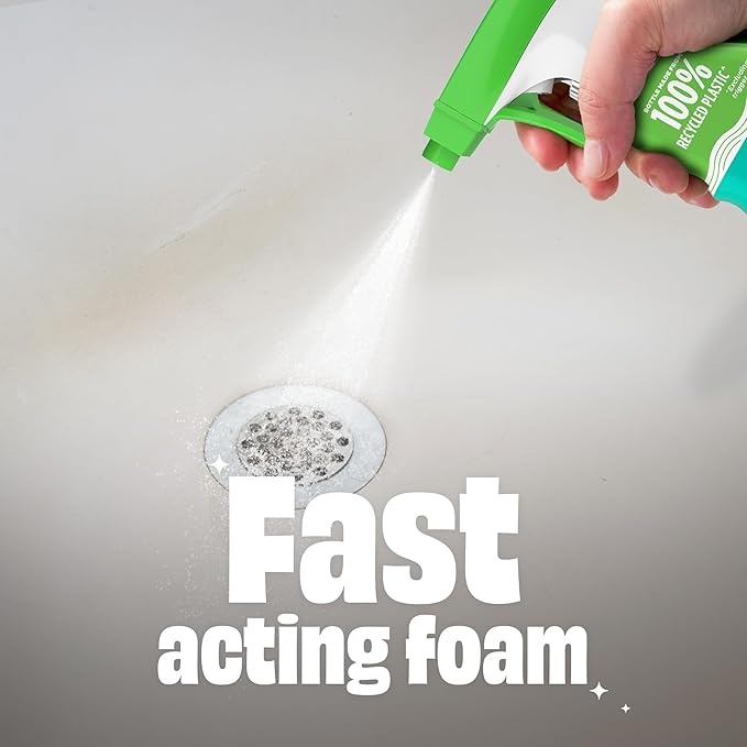 Scrubbing Bubbles Easy Clean Foaming Bleach-Free Bathroom All Purpose Cleaner, Fast-Acting Foam Cleans Limescale, Dirt and Grime on Showers, Sinks, Toilets, Tiles, Counters, & More, 32oz Spray