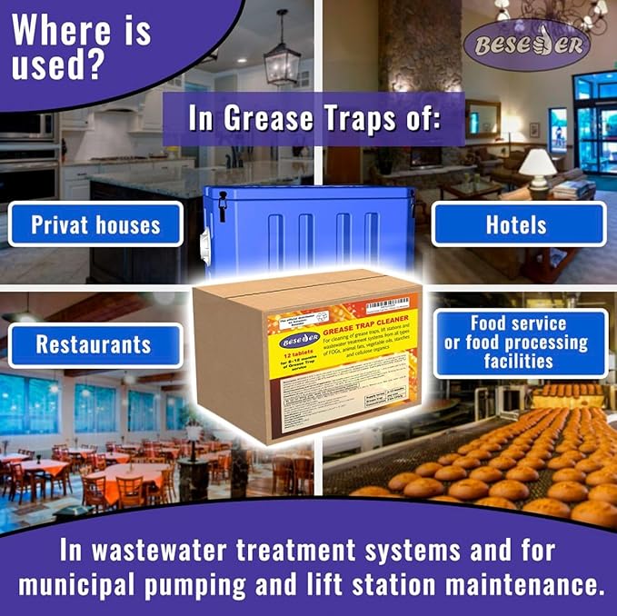 Beseder Grease Trap Cleaner (1 Count (Pack of 12))