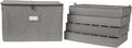Covermates Keepsakes - Adjustable Zip-Top Storage Box - Configurable FlexGrid Compartments - Heavy Duty Polyester- Reinforced Handles - Stackable Design - Indoor Storage, Grey Heather