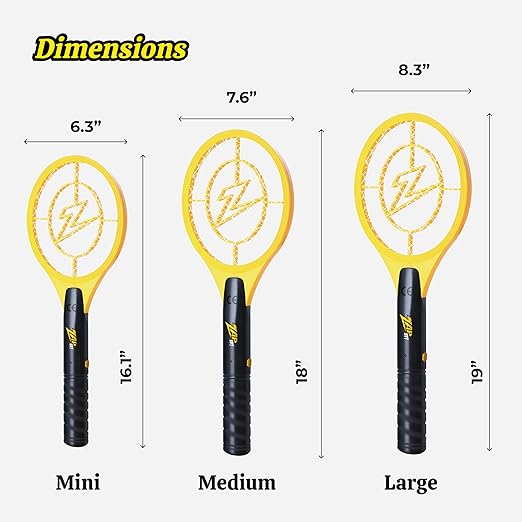 ZAP IT! Electric Fly Swatter Racket - 3,500 Volt Bug Zapper Racket - Battery-Powered Fly Zapper and Mosquito Racquet Zappers with AA Batteries Included - Lightweight and Compact for Indoors or Outdoor