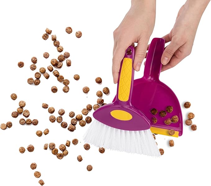 Cadet Home Solutions Broom Mini Hand Whisk and Snap-on Dustpan Set (1, Small)