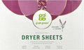 Grab Green Dryer Sheets, 80 Sheets, Lavender Vanilla Scent, Plant and Mineral Based, Compostable, Softens Fabrics, Reduces Static Cling and Wrinkles