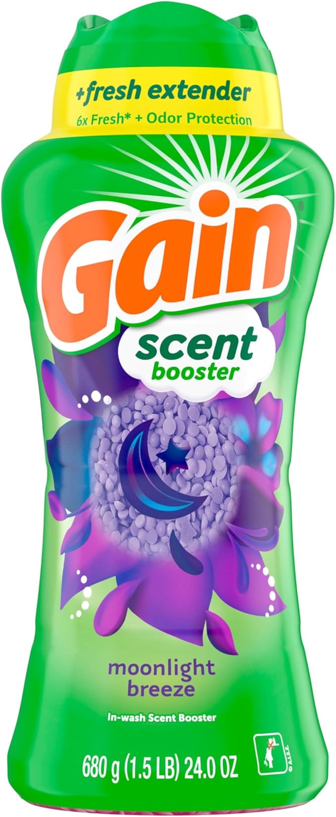 Gain In-Wash Laundry Scent Booster Beads, Moonlight Breeze Scent, 24.0 OZ, Fresh Extender + Odor Protection