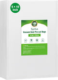 Syntus Vacuum Sealer Bags for Food, 100 Count Pint 6" x 10" Commercial Grade PreCut Bag, BPA Free Food Vac Bags for Storage, Meal Prep or Sous Vide