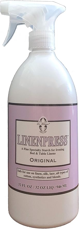 Le Blanc® Original Linenpress® – Luxury Starch Alternative for Pressing Fabrics- 32 oz. (1 Pack)