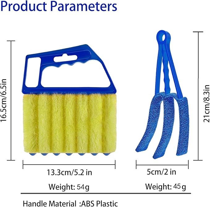 Window Blinds Cleaner, Blinds Cleaner Tool Blind Cleaner Duster Tool Set with Microfiber Rollers and Groove Brushes, Compact Cleaning Tools for Vents, Shutters and Household Dusting (4-Pack)