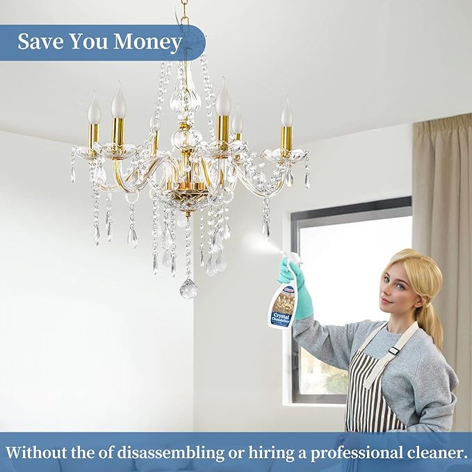 Chandelier Cleaner Drip Dry Spray No Wipe Drip
