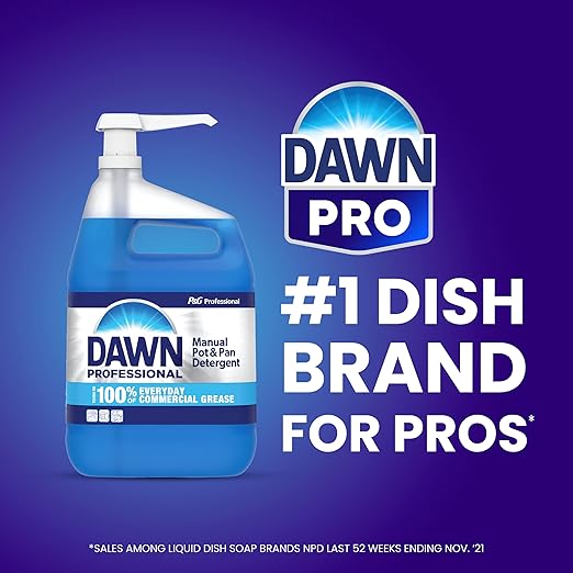 Dawn Professional Pot and Pan Detergent, Regular Scent, 3.8l (Case of 4)