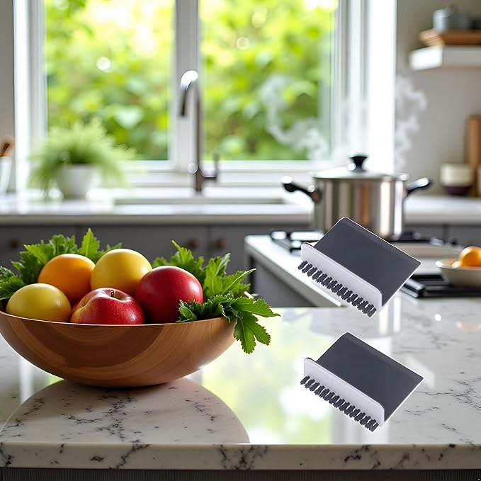 2 Pcs Black Kitchen Sink Squeegee Cleaner Countertop Brush Wiper Vegetable Cleaning Brush Wiper Home Kitchen Tool Fruit and Vegetable Cleaning Brushes Accessories Utensils and Gadgets