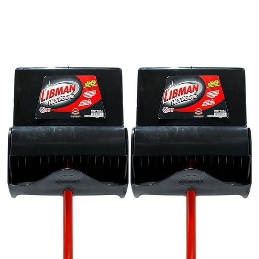 Libman Commercial Deluxe Lobby Broom & Dust Pan (Open Lid) | Case of 2