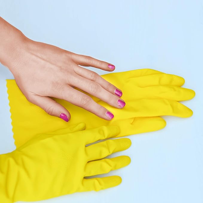 PLAYTEX HandSaver Rubber Gloves for Kitchen and Household Cleaning (2 Pairs)