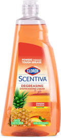 Clorox Scentiva Liquid Dish Soap, Hawaiian Sunshine Scent - Dishwashing Detergent Cuts Through Grease - A Powerful Clean You Can Trust, 26 Fl Oz