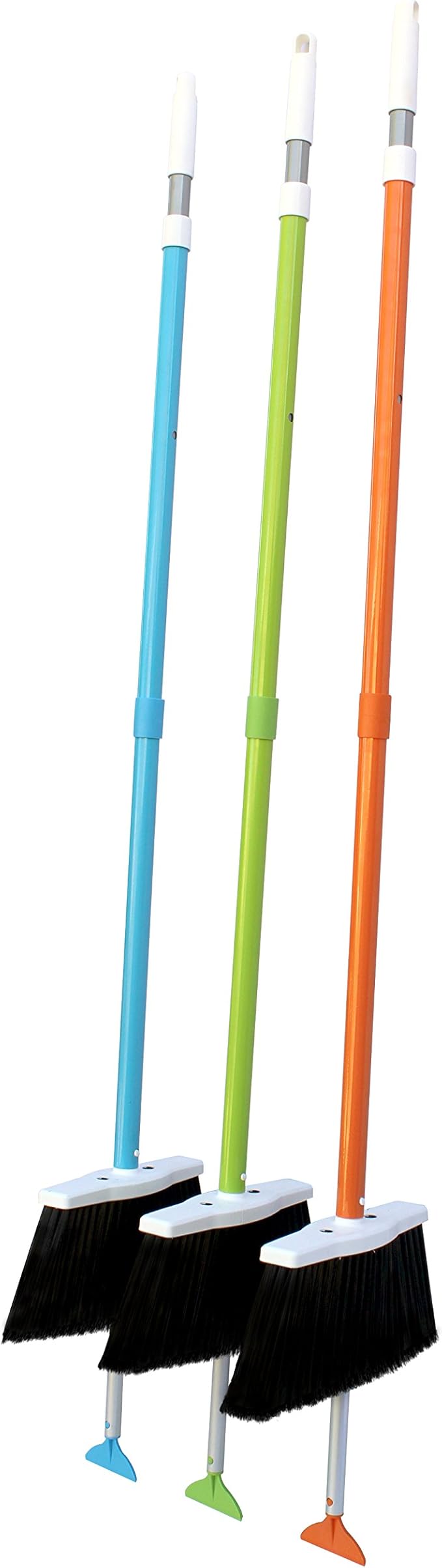 New Scrape and go Broom, as seen on Shark Tank! Duluxe, Upright Sweeping Broom with Scraper