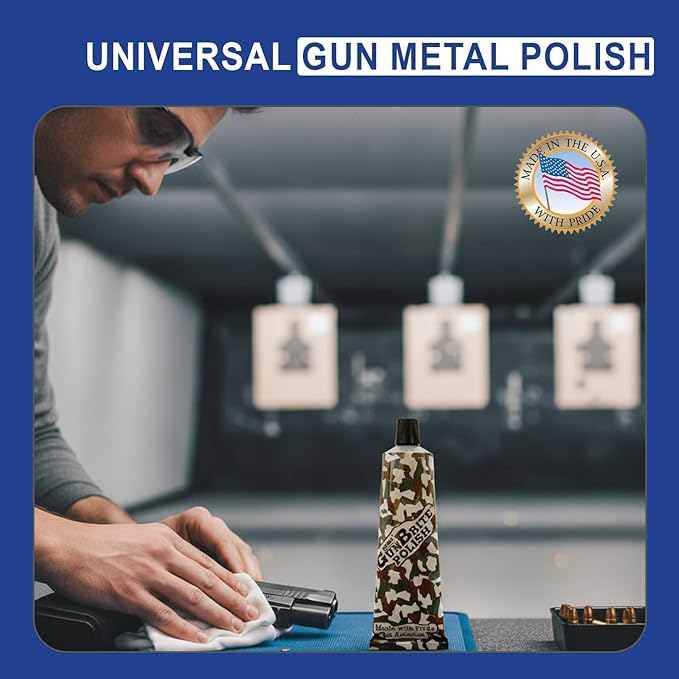 Iosso GunBrite Polish 10202 – Rust Remover and Polishing Cleaner for Guns & Metal – Safe for Stainless Steel, Bluing, Chrome, Nickel – Protective Gun Care Accessory 2 oz Tube – Made in USA