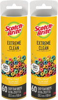 Scotch-Brite Extreme Clean Large Surface Lint Roller Refills, 8 in x 29.8 ft, 50% Stickier, 60 Easy Tear Sheets Each, 2 Pack (120 Sheets Total)