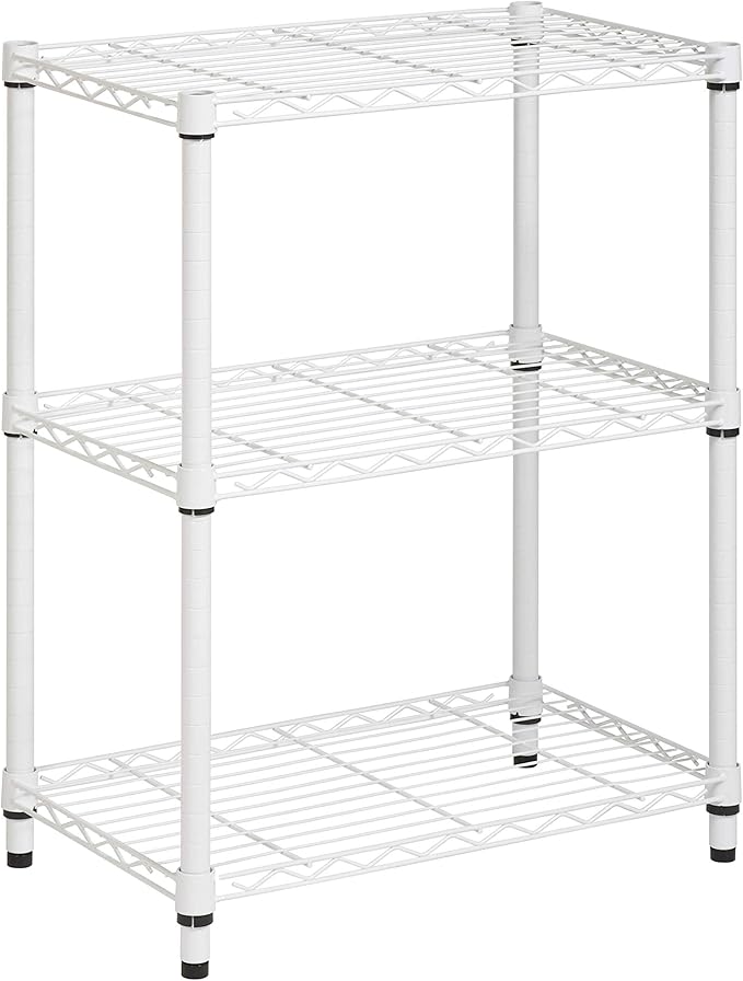 Steel Shelving Unit, 250-Pound Capacity Per Shelf, Adjustable Heights, Rust-Resistant, NSF-Certified for Pantry Organizers, Laundry Room Organization, Storage Shelves