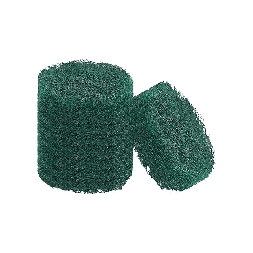 uxcell 8Pcs Scrubber Scouring Pad, 2 Inch 240 Grits Drill Power Brush Hoop and Loop Scrub Pads Discs Polishing Pad for Household Furniture Automotive Cleaning, Green