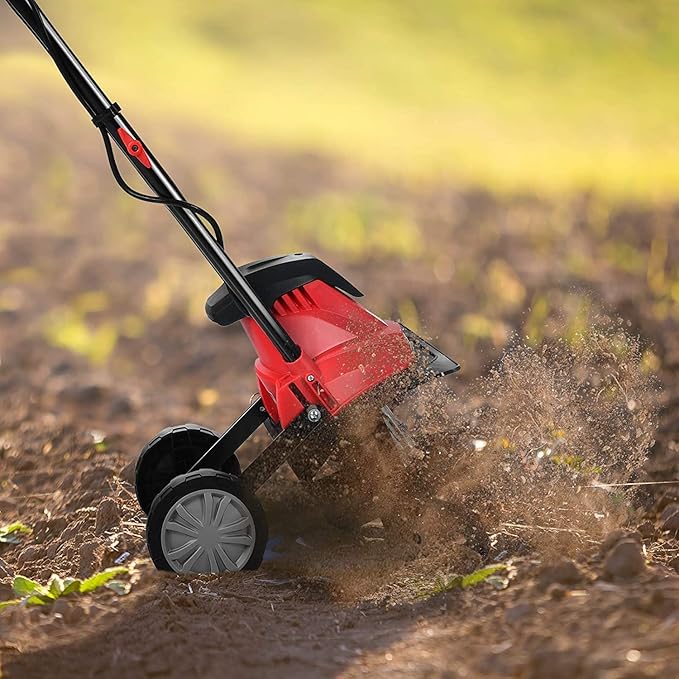 Goplus 17-Inch 13.5 Amp Corded Electric Tiller and Cultivator, Powerful Tillers w/ 9-Inch Tilling Depth, 6 Tines, Rototillers Tool for Garden Lawn Soil Digging
