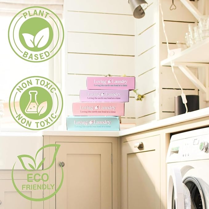 Non-Toxic Dryer Sheets Eco Friendly, Paraben Free, Plant Based | Clean Ingredients Softens & Removes Static, Healthy dryer sheets - 40 Sheets