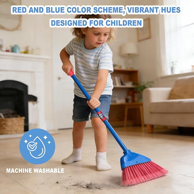 Small Broom-Indoor or Outdoor Portable Broom with Adjustable Handle, Cleaning Little Helper for Housekeeping,Office,Working Desk,Pet Nest