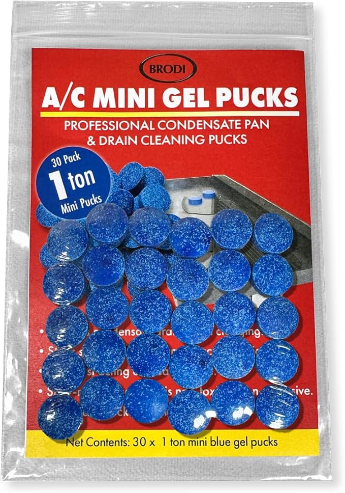 AC Pan Tablets, Commercial-Grade, Gel Lock Tech: Long Lasting, Moisture Activated Slow Release, Non-Corrosive & Safe - No Residue, Pan Treat Tablets (1 Ton, 30 Pack)