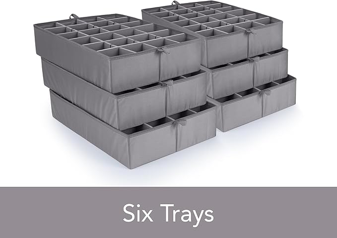 Covermates Keepsakes - Adjustable Zip-Top Storage Box - Configurable FlexGrid Compartments - Heavy Duty Polyester- Reinforced Handles - Stackable Design - Indoor Storage, Red Heather