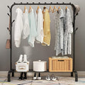 Wardrobe Closet, Portable Clothing Rack for Hanging Clothes,Clothing Storage Shelf,with Storage Shelves,for Cloakroom Bedroom, Design Good Load Bearing Non-Slip Corrosion Resistant Black