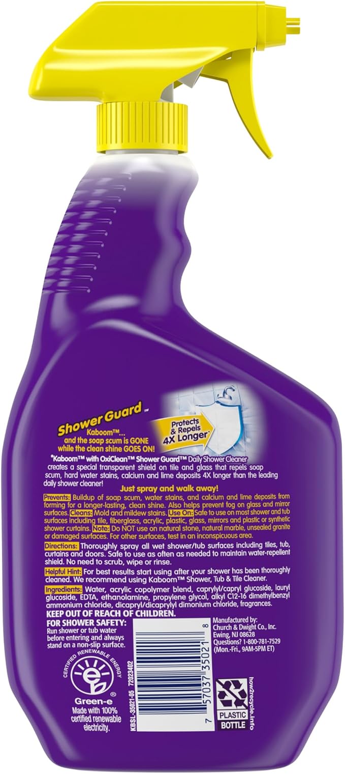 OxiClean Shower Guard Daily Shower Cleaner, 30 oz., Protects & Repels Stains (Pack of 8)